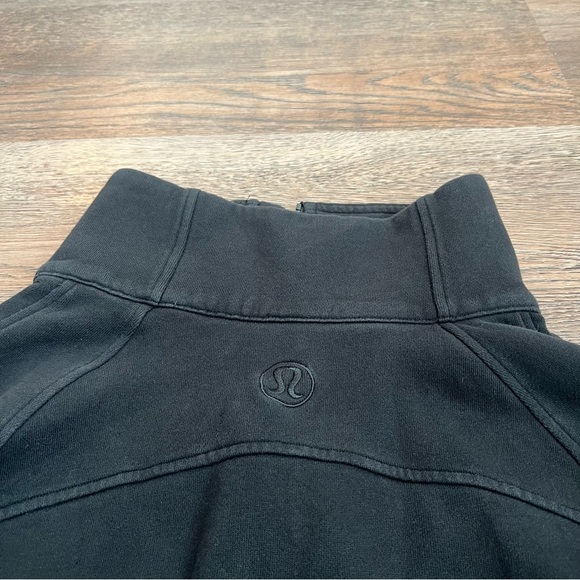 Lululemon Scuba Oversized Funnel Neck Half Zip Hoodie XL/XXL Black Cotton Terry - Picture 8 of 10